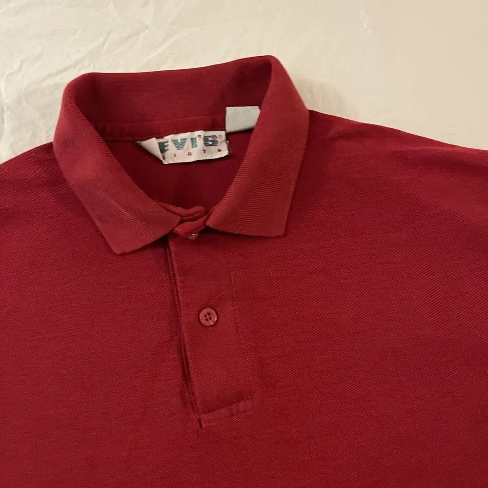 Vintage Levis‎ Shirts Red Polo Shirt Size Medium Made in Korea